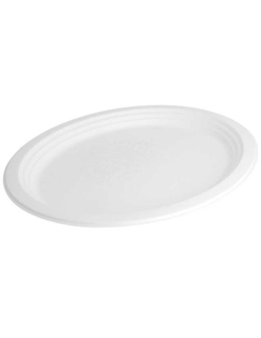 PLATO OVAL CAÑA DE AZUCAR 26X19CM PACK-125UND