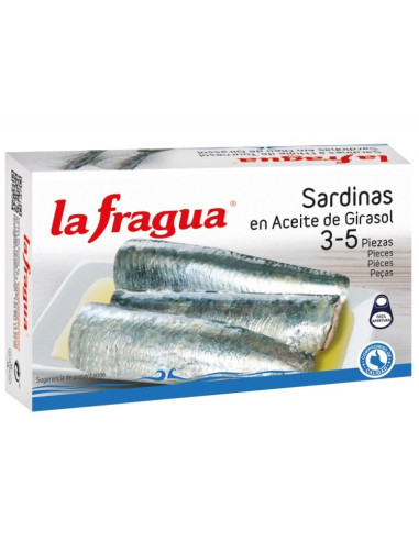 SARDINAS LA FRAGUA AC.GIRASOL 3/5 PZ LATA RR-125