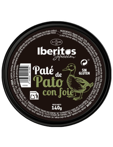 PATE IBERITOS PATO CON FOIE 140G