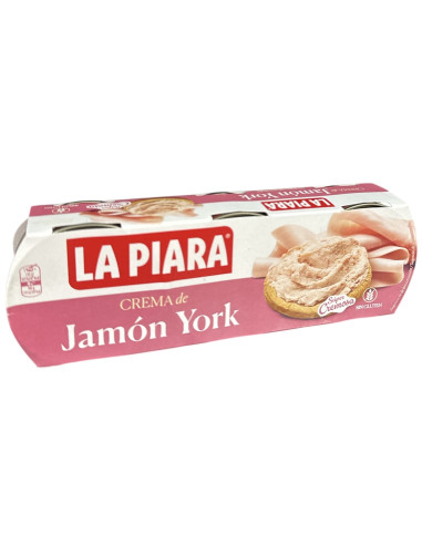 PATE LA PIARA CREMA DE JAMON YORK 3X75GR