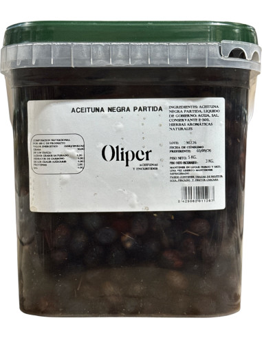 CUBO ACEITUNA NEGRA PARTIDA CASERA OLIPER 3KG