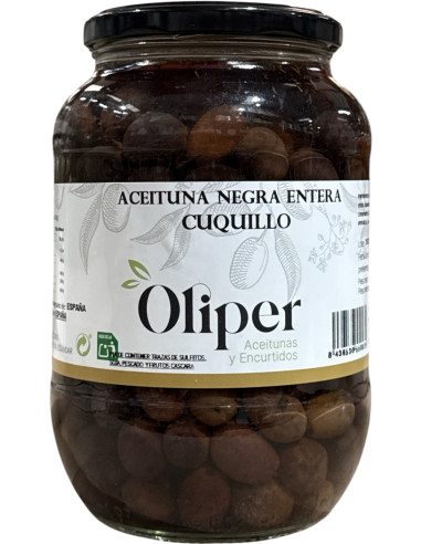ACEITUNA NEGRA CUQUILLO ENTERA OLIPER 850ML