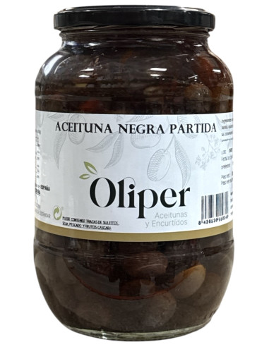 ACEITUNA NEGRA PARTIDA CASERA OLIPER 850ML