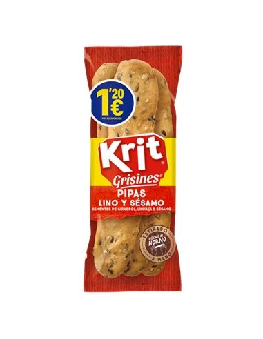 KRIT GRISINES PIPAS LINO Y SESAMO 70G PVP1,20