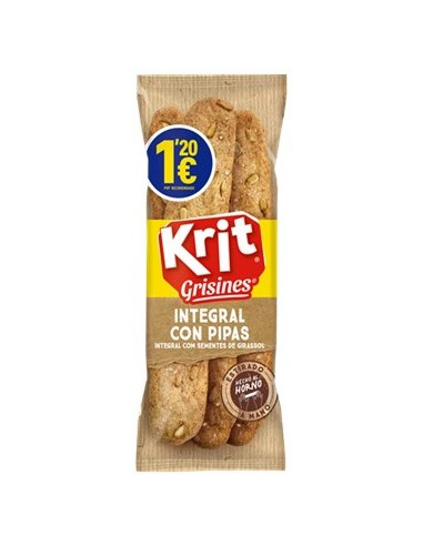 KRIT GRISINES INTEGRAL CON PIPAS 70G PVP1,20