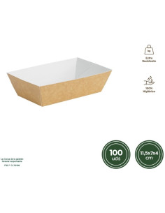BARQUILLA CARTON 11,5X7X4CM 100 UND