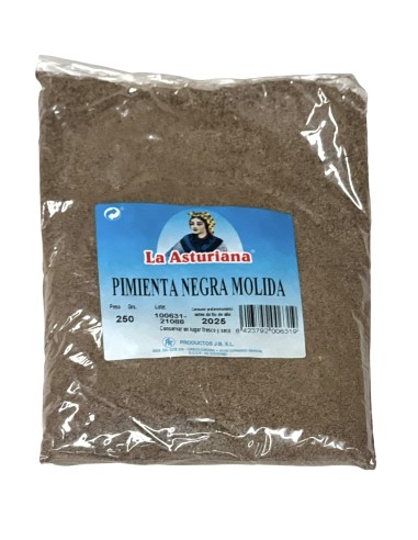 PIMIENTA MOLIDA NEGRA LA ASTURIANA BOLSITA 250 GR