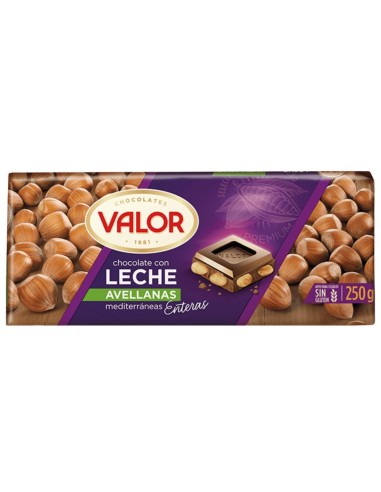 CHOCOLATE VALOR PURO LECHE AVELLANAS 250 GR