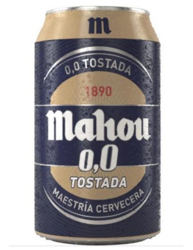 CERVEZA MAHOU TOSTADA 0.0% LATA 33 CL